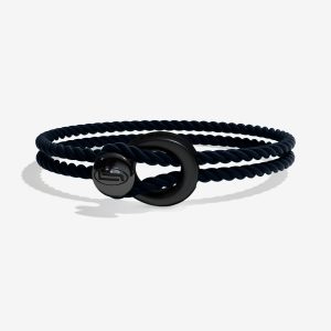 Changes Silk armband blå – silke, humanium metal