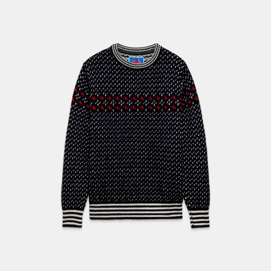 Mammut x Cabourn Direttissima Wool ML Tröja Svart marinblå
