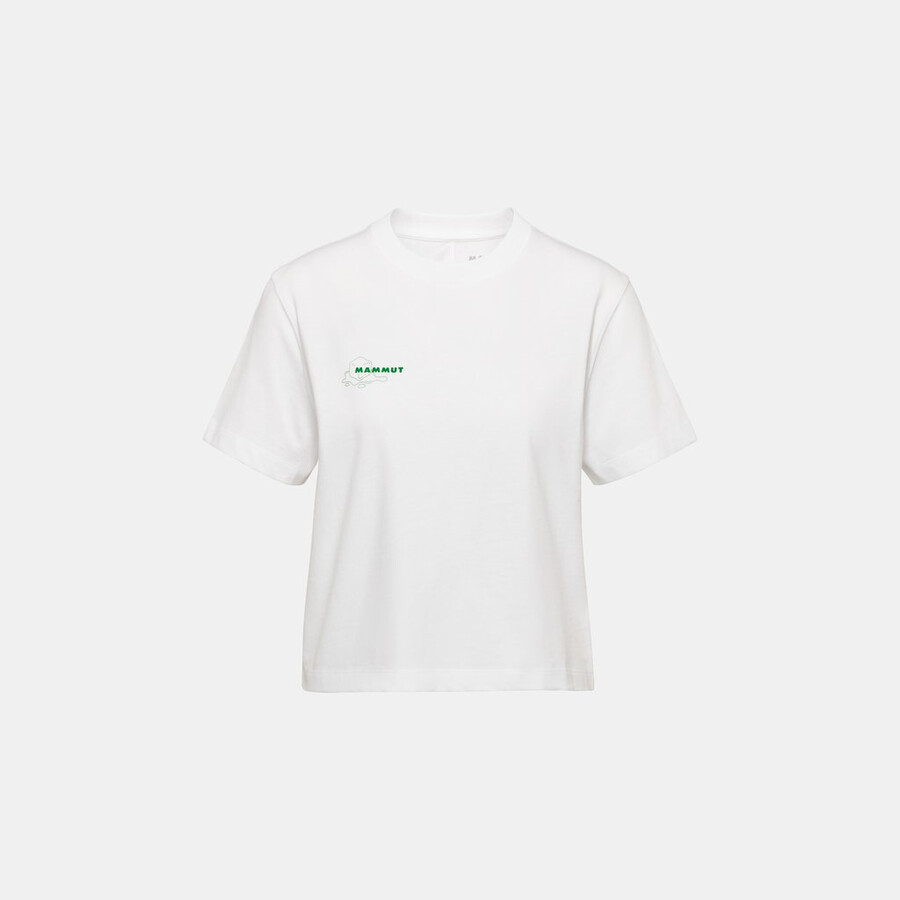 Mammut Base Cropped T-shirt Dam Glacier White
