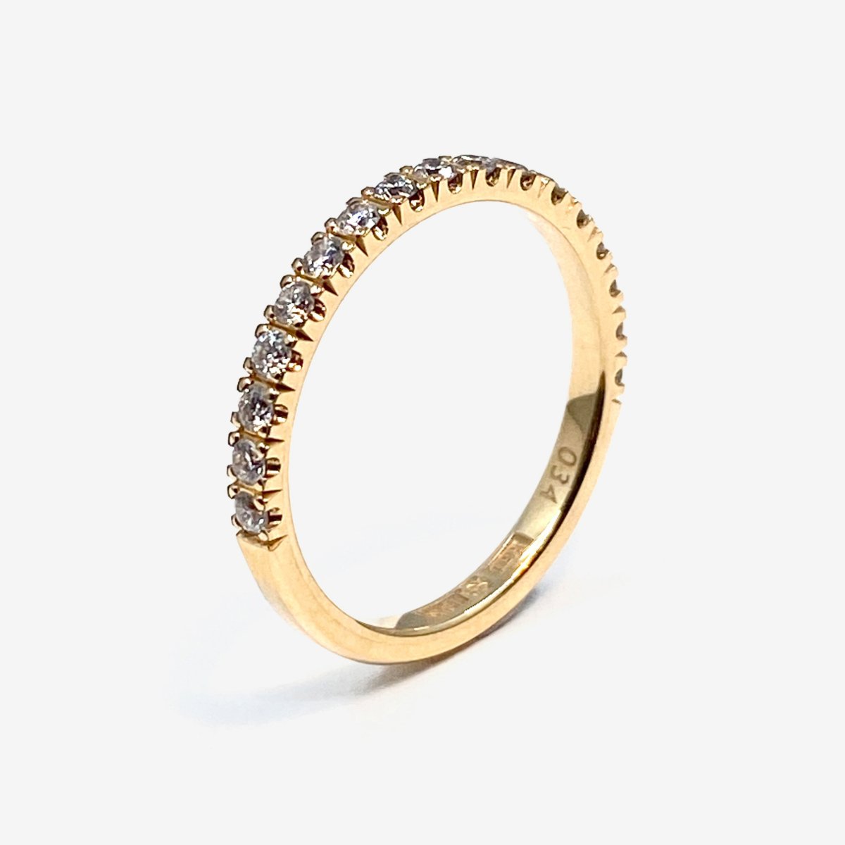 White Wedding halvallians – 18k guld, diamanter 0.02ct - Bild 2