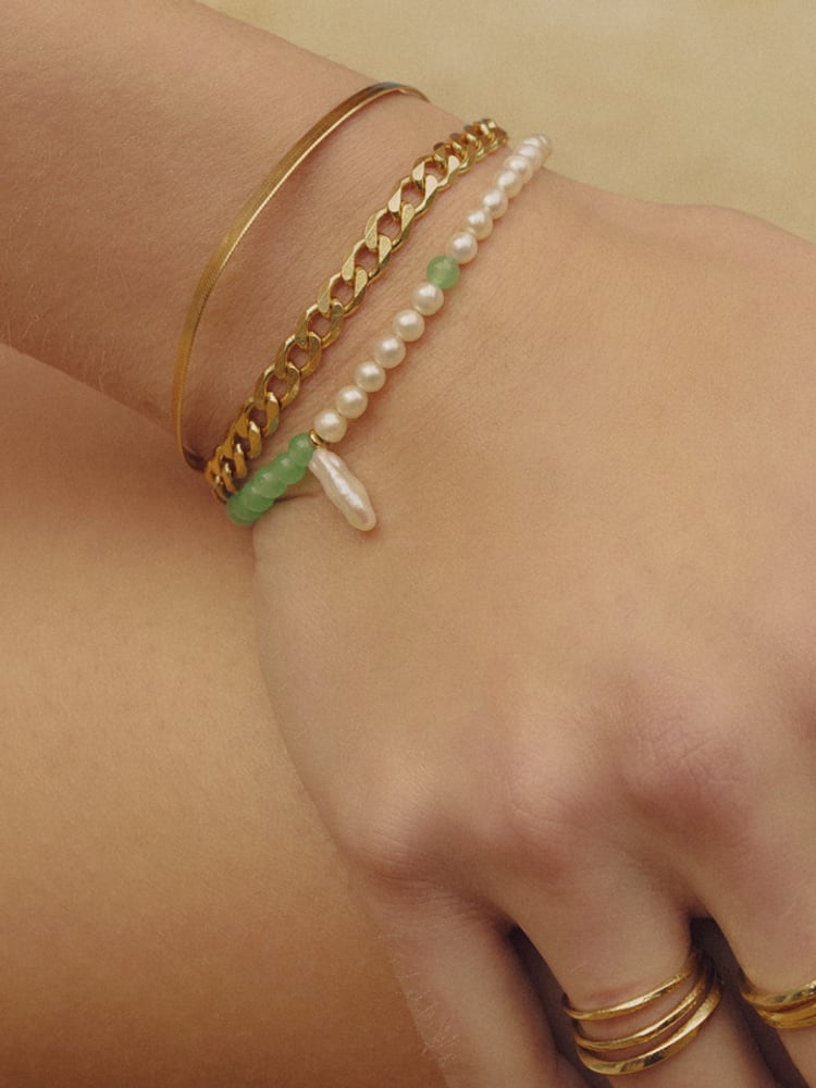 Forza armband – 18k guldpläterat silver - Bild 5