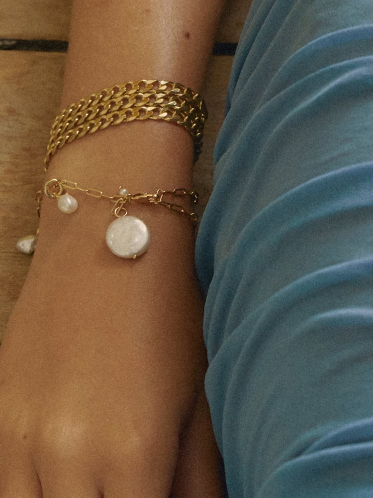 Forza armband – 18k guldpläterat silver - Bild 6