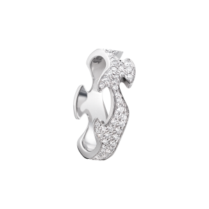 Fusion Mittenring – 18k vitguld med diamanter