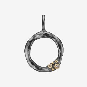 Sacra hänge – 14k guld och silver, diamanter