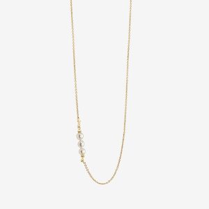 Multi Color halsband – 18k guldpläterat silver, barock pärlor