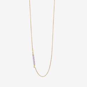 Multi Color halsband – 18k guldpläterat silver, ljus ametist