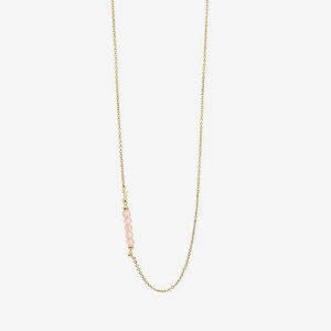 Multi Color halsband – 18k guldpläterat silver, jordgubbskvarts