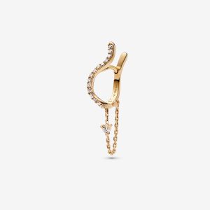 Versailles Drop Huggie – 14k guld, labbodlade diamanter