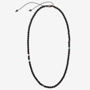 6mm Necklace – 18k guld, diamanter, onyx, akvamarin, smaragd, safir