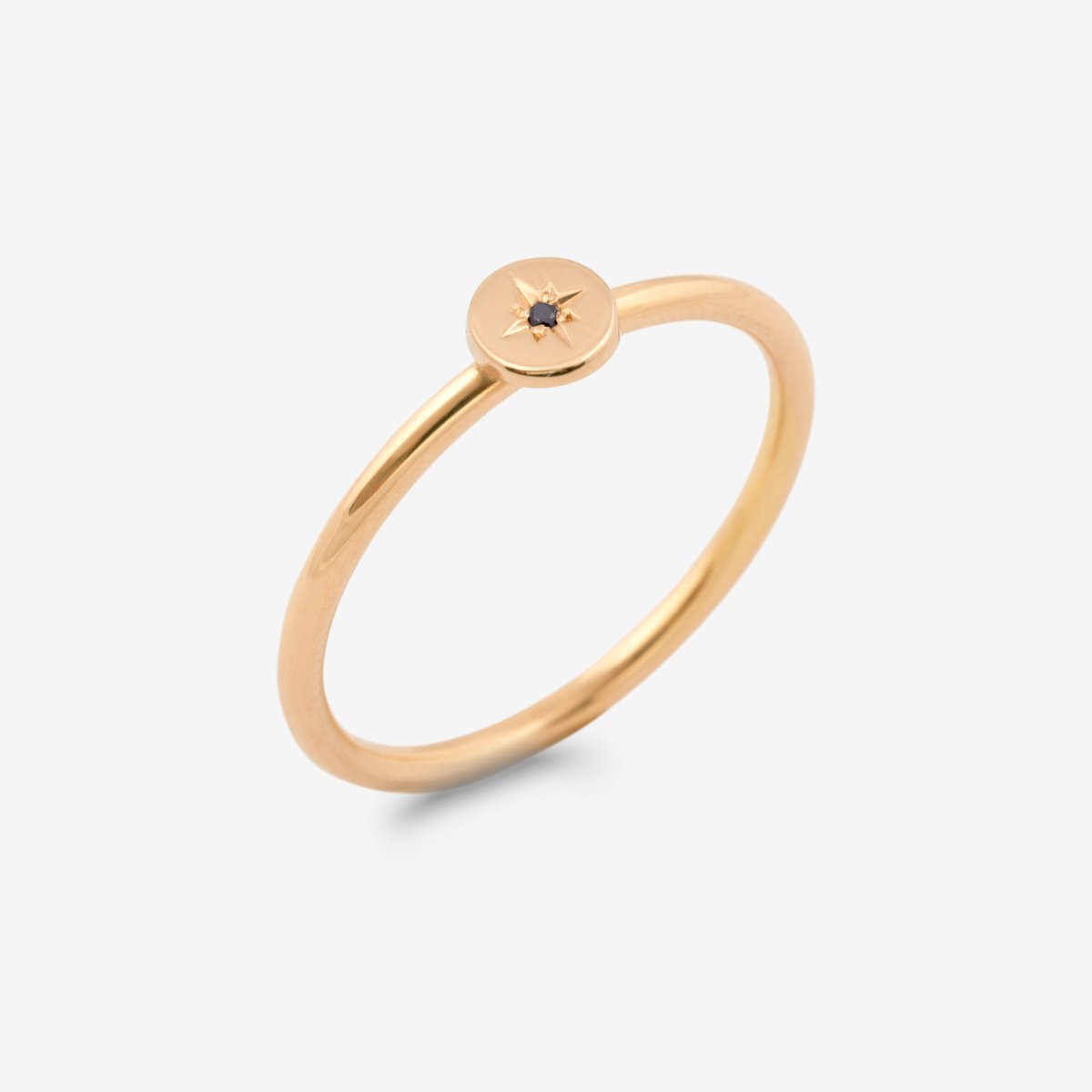 Reach For The Stars ring – 18k guld, svart diamant - Bild 2