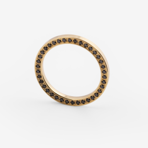 Tainted Love helallians sida – 18k guld, svarta diamanter 0.01ct