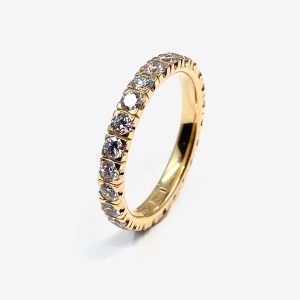 White Wedding helallians – 18k guld, diamanter 0.05ct