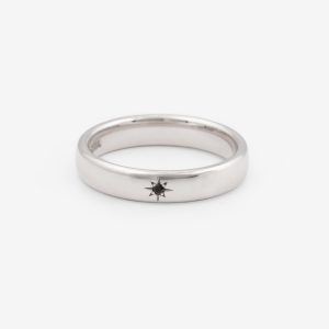 Reach For The Stars ring – 18k vitguld, svart diamant