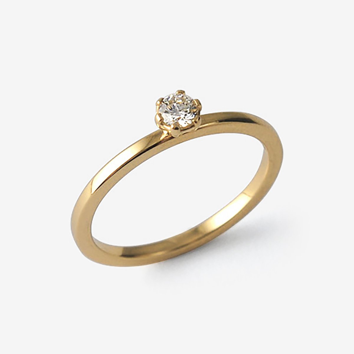 Tiny Dancer solitär – 18k guld, diamant 0.15ct