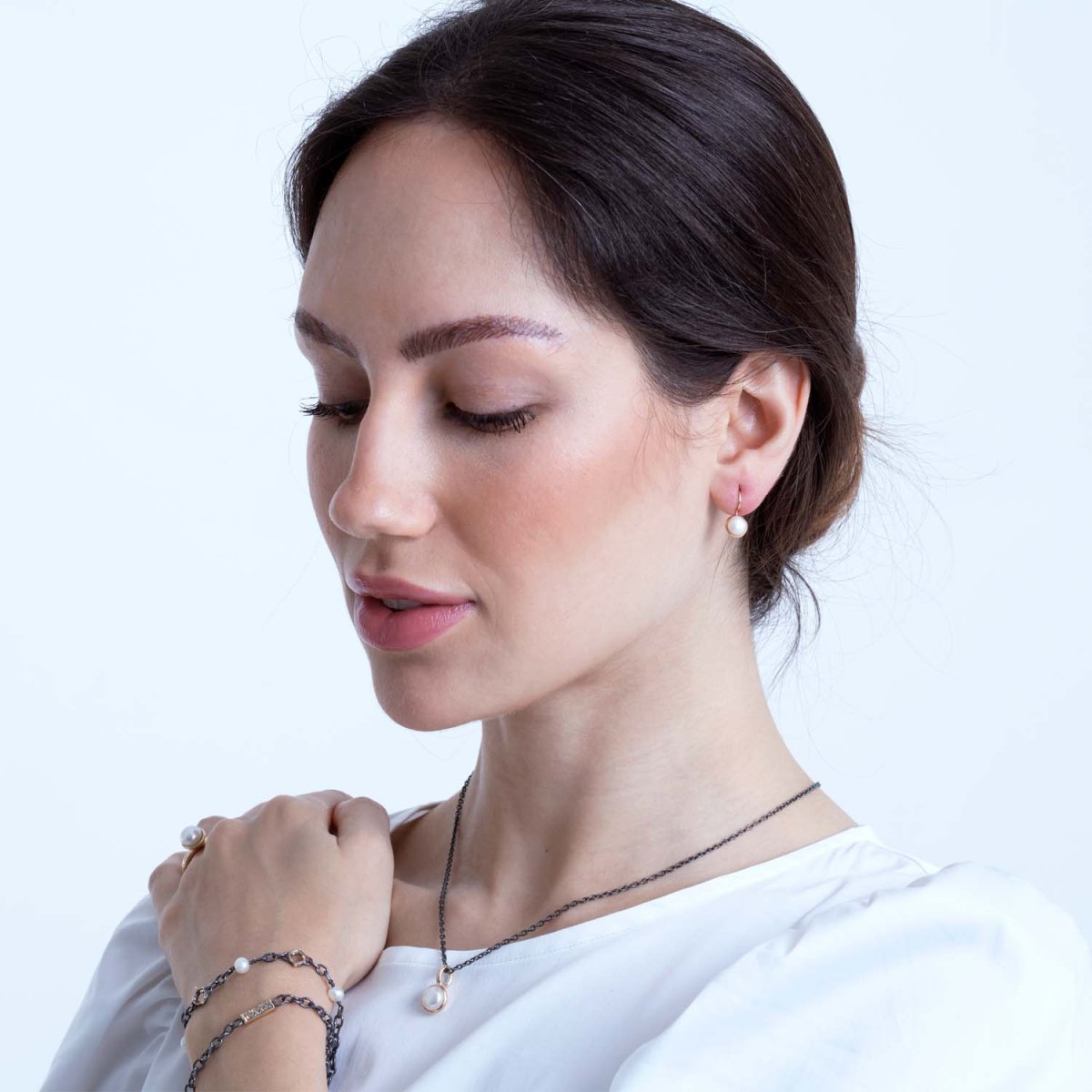 Victoria Pavé armband – 14k guld och silver, diamanter - Bild 4