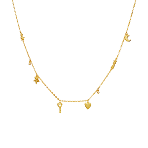 Idra halsband – 18k guldpläterat silver, zirkonia