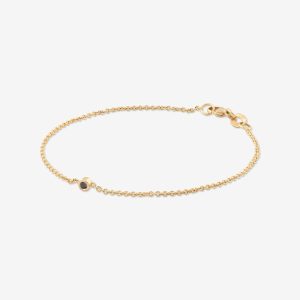 Tiny Dancer armband – 18k guld, svart diamant